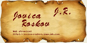 Jovica Roškov vizit kartica